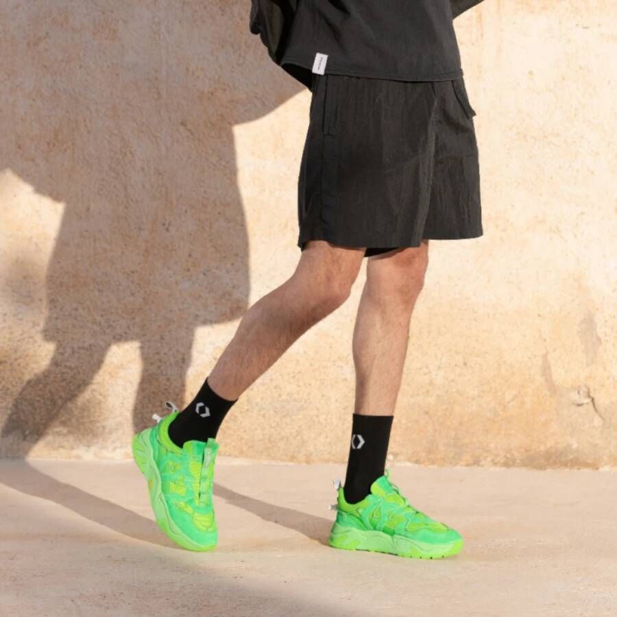 Mikakus Barcelona Fluorescerende Groene Chunky Sneakers Green Heren