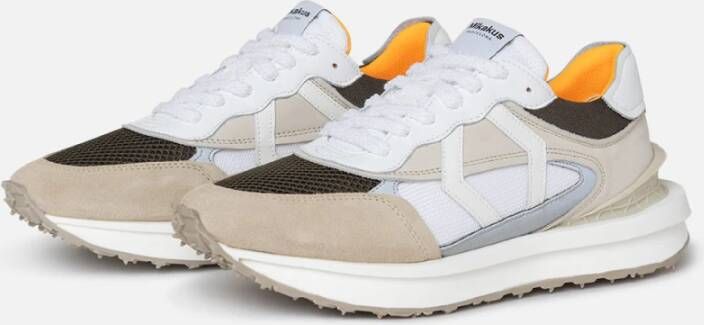 Mikakus Barcelona Gorpcore Sneakers in wit en bruin Multicolor Unisex