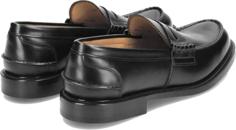 Mille885 Handgemaakte Serrated Vamp Loafers Black Heren