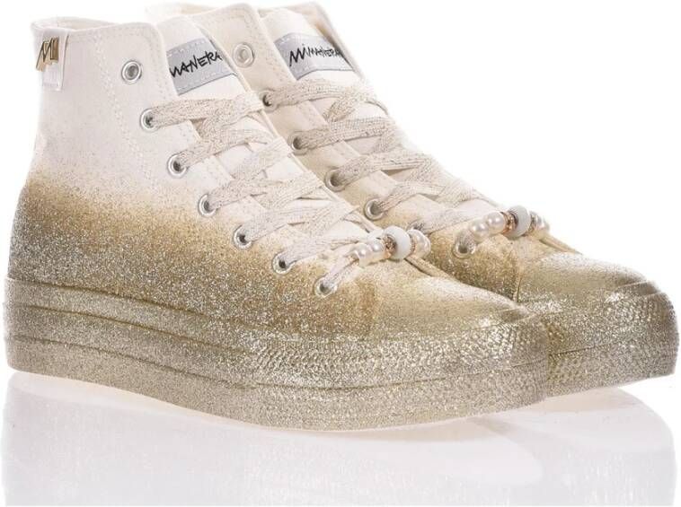 Mimanera Gouden Glitter Platform Sneakers Vrouwen Multicolor Dames