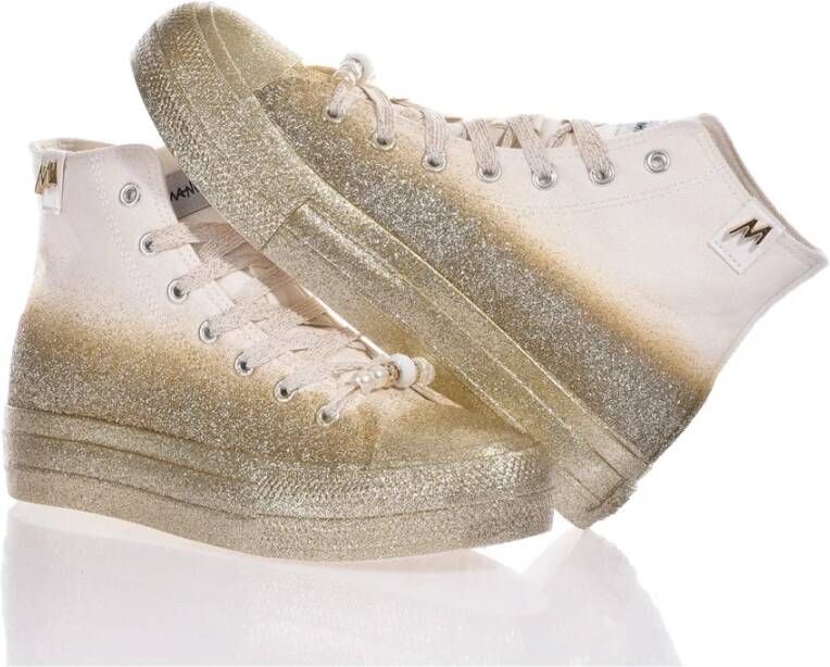 Mimanera Gouden Glitter Platform Sneakers Vrouwen Multicolor Dames