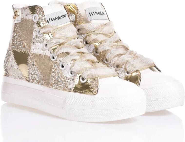 Mimanera Gouden Platform Sneakers voor Vrouwen Multicolor Dames