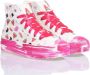 Mimanera Handgemaakte Roze Witte Sneakers Aangepast Multicolor Dames - Thumbnail 2
