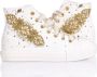 Mimanera Witte Gouden Sneakers met Swarovski Accenten White Dames - Thumbnail 5