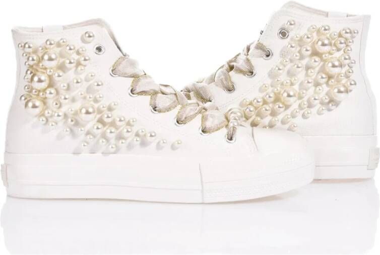 Mimanera Witte Platform Sneakers voor Vrouwen White Dames