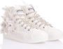 Mimanera Witte Sneakers met Bloemen Macramé White Dames - Thumbnail 2