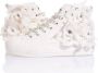 Mimanera Witte Sneakers met Bloemen Macramé White Dames - Thumbnail 4