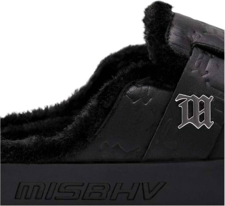 Misbhv Sandalen met reliëf van leer
