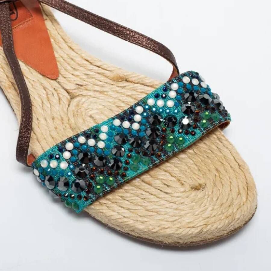 Missoni Pre-owned Fabric sandals Brown Dames