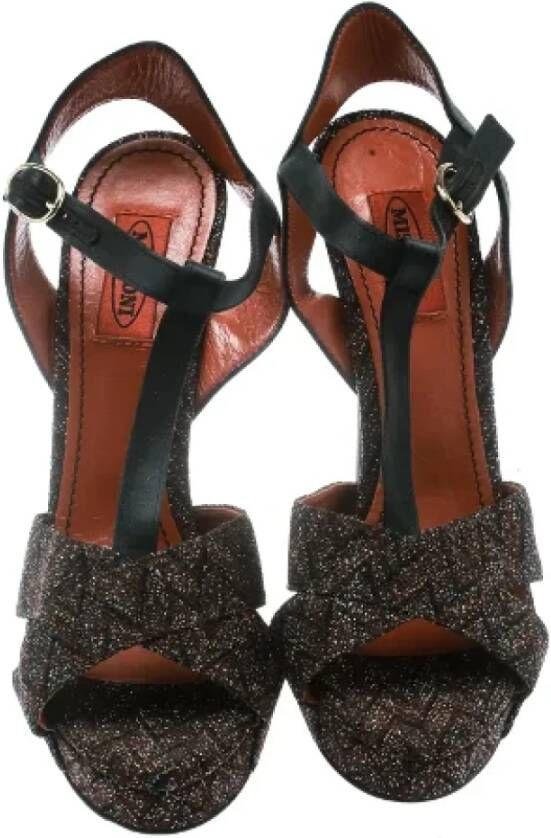 Missoni Pre-owned Fabric sandals Gray Dames