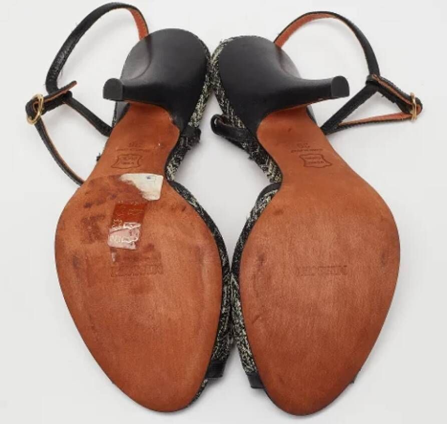 Missoni Pre-owned Leather sandals Black Dames