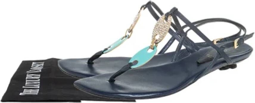 Missoni Pre-owned Leather sandals Blue Dames