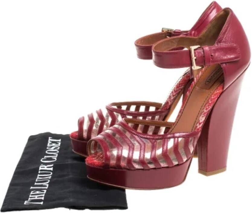Missoni Pre-owned Leather sandals Red Dames