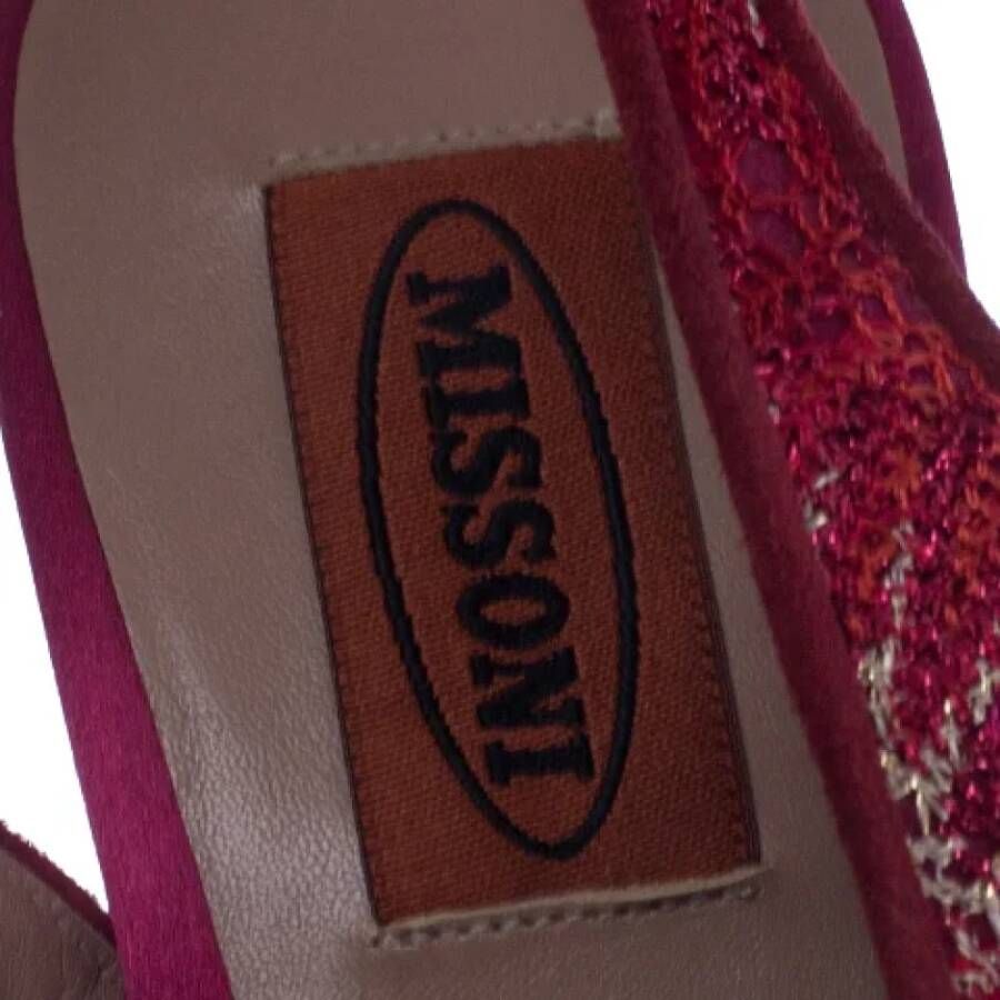 Missoni Pre-owned Satin sandals Pink Dames