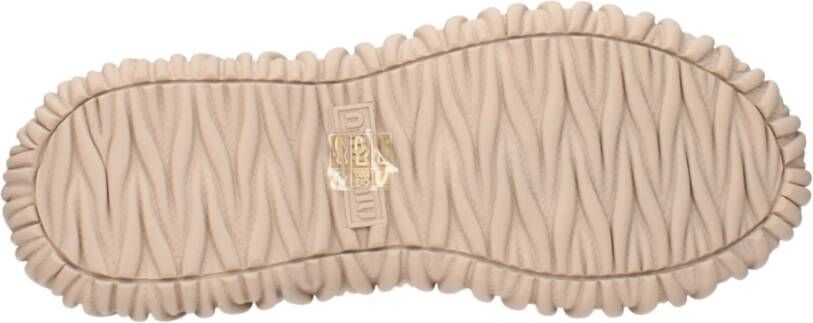 Miu Beige Stof Rhinestone Sneakers
