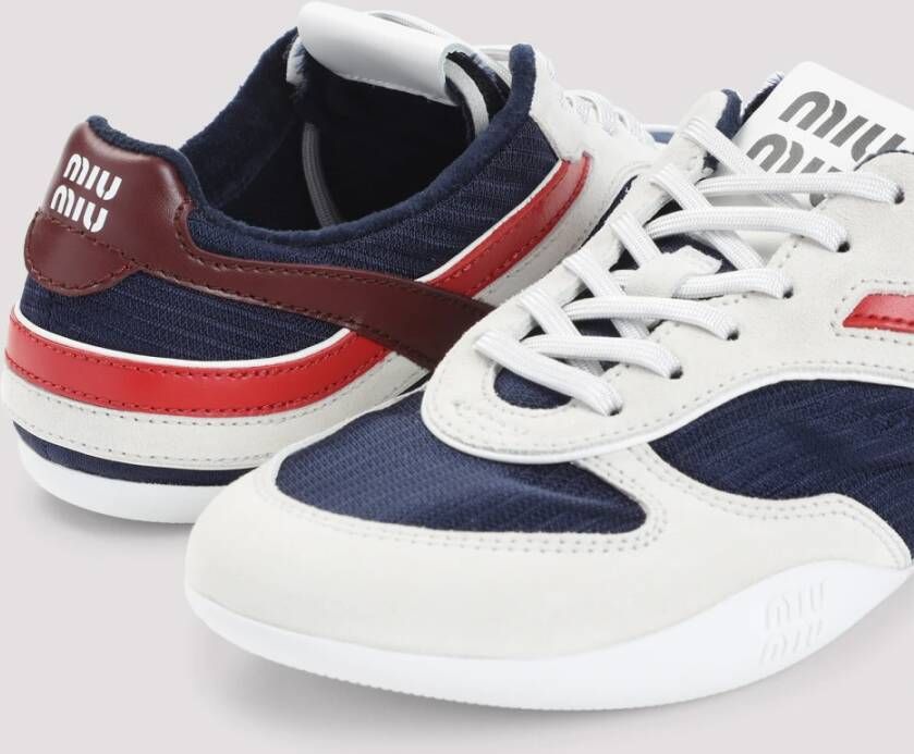 Miu Blauwe Gymnasium Sneakers met Tech Fabric