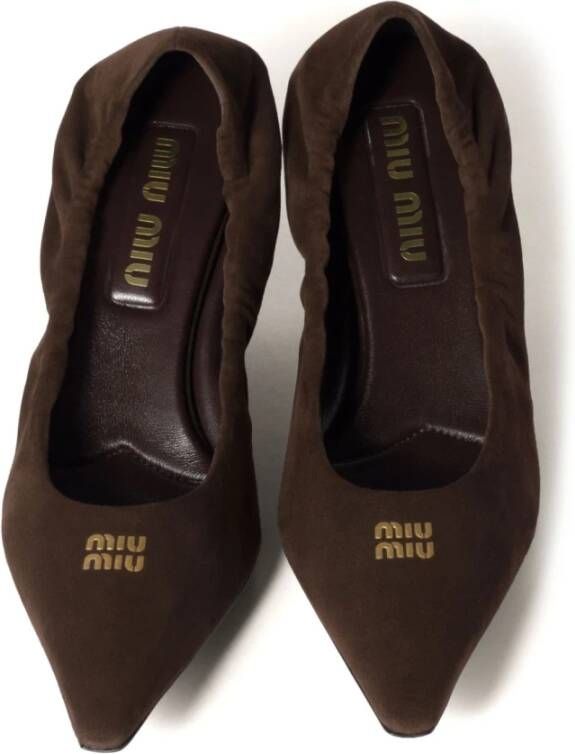 Miu Bruine Hakken Schoenen