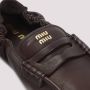 Miu Bruine Loafers van Lamsvachtleer - Thumbnail 2
