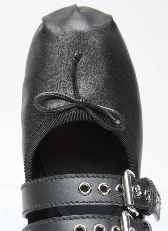 Miu Flat Sandals Black Dames