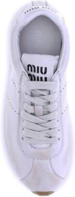 Miu Geperforeerde Plume Sneakers met Rubberen Zool