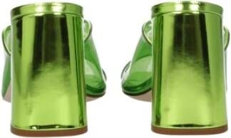 Miu Groene Plexiglas Middelhoge Sandalen