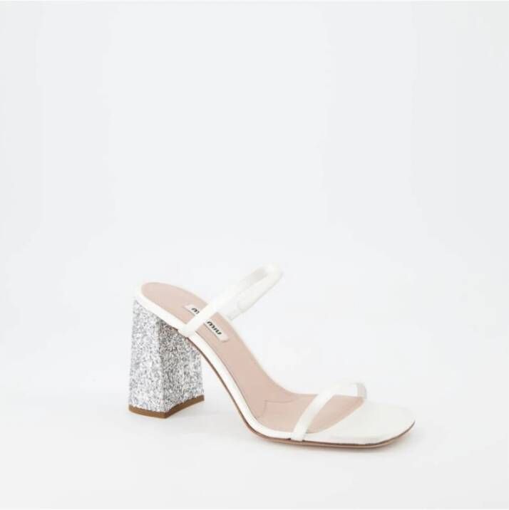 Miu Hoge hiel sandalen Beige Dames