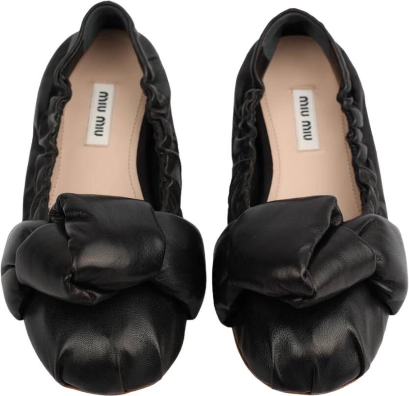 Miu Leren Instappers Stijl 5F153Dlzk Zwart Dames
