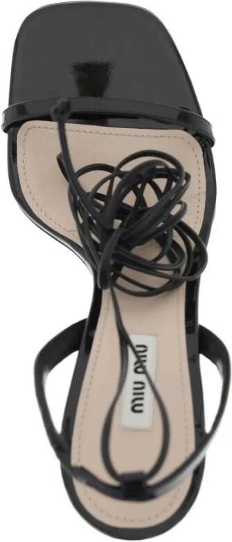 Miu Leren sandalen met vierkante neus