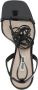 Miu Zwarte Leren Sandalen met Vetersluiting Black Dames - Thumbnail 2