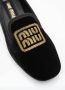 Miu Zwarte Velvet Ballerina Schoenen Black Dames - Thumbnail 5