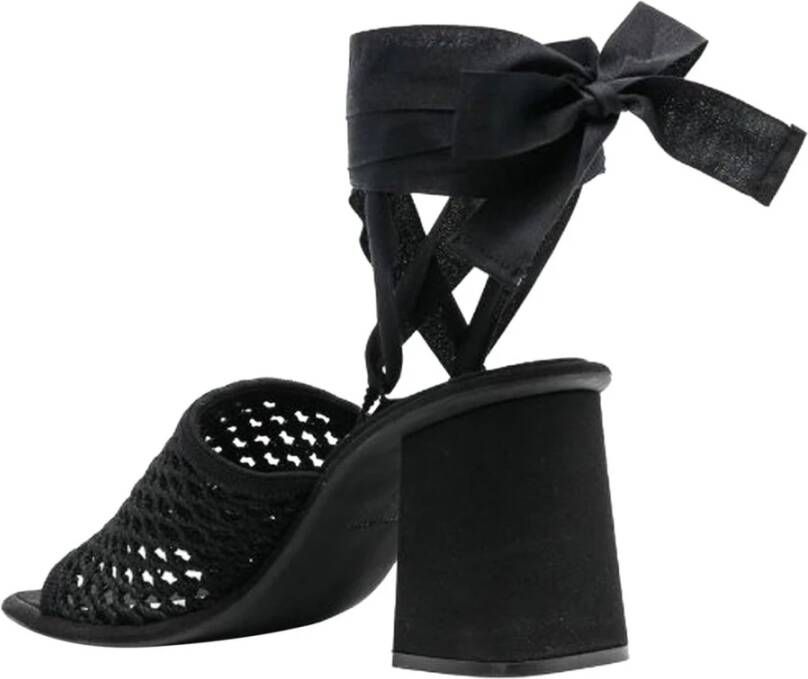 Miu Veterschoen Stoffen Sandalen Zwart Dames