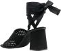 Miu Veterschoen Stoffen Sandalen Zwart Dames - Thumbnail 3