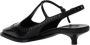 Miu Patentleren Kitten Heel Slingback Pumps Black Dames - Thumbnail 4