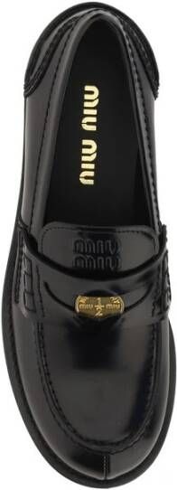 Miu Penny Loafers met munt detail