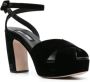 Miu Plateau Sandalen Gekruiste Bandjes Gespsluiting Black Dames - Thumbnail 6