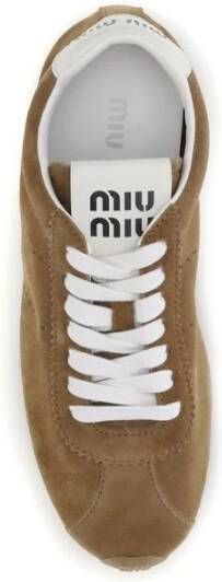 Miu Plume Suède Sneakers