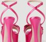 Miu Stijlvolle Bow Front Platforms Roze Dames - Thumbnail 5
