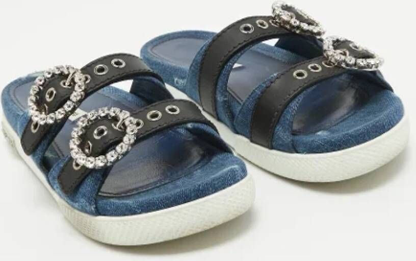 Miu Pre-owned Denim sandals Blue Dames