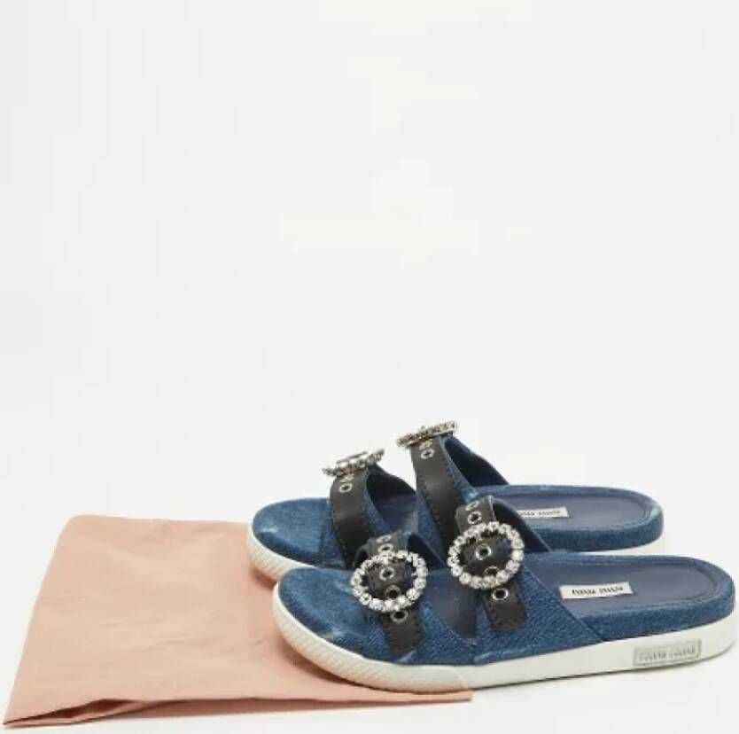 Miu Pre-owned Denim sandals Blue Dames