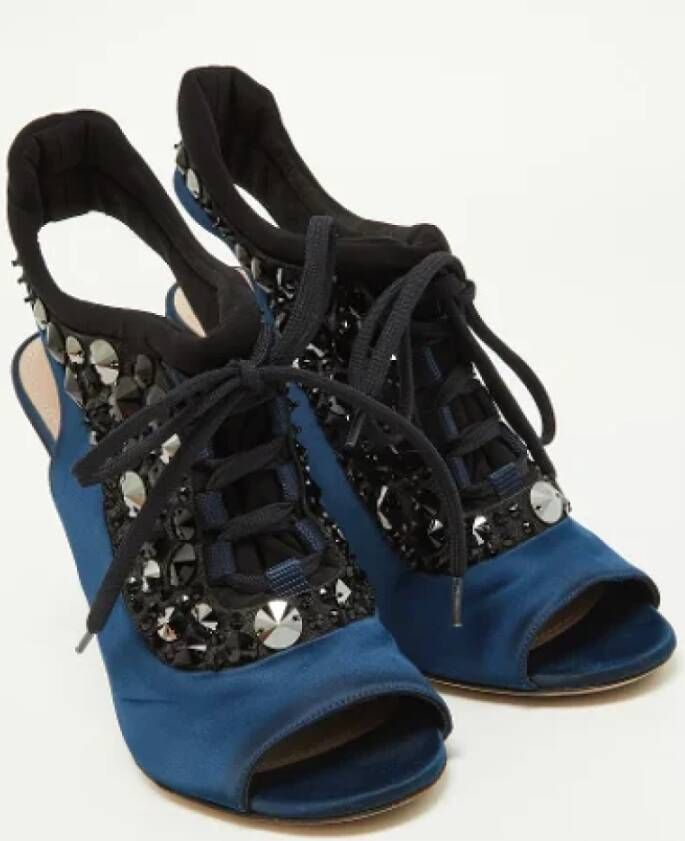 Miu Pre-owned Fabric boots Blue Dames