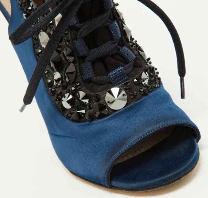 Miu Pre-owned Fabric boots Blue Dames