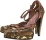 Miu Pre-owned Fabric heels Brown Dames - Thumbnail 3
