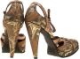 Miu Pre-owned Fabric heels Brown Dames - Thumbnail 4