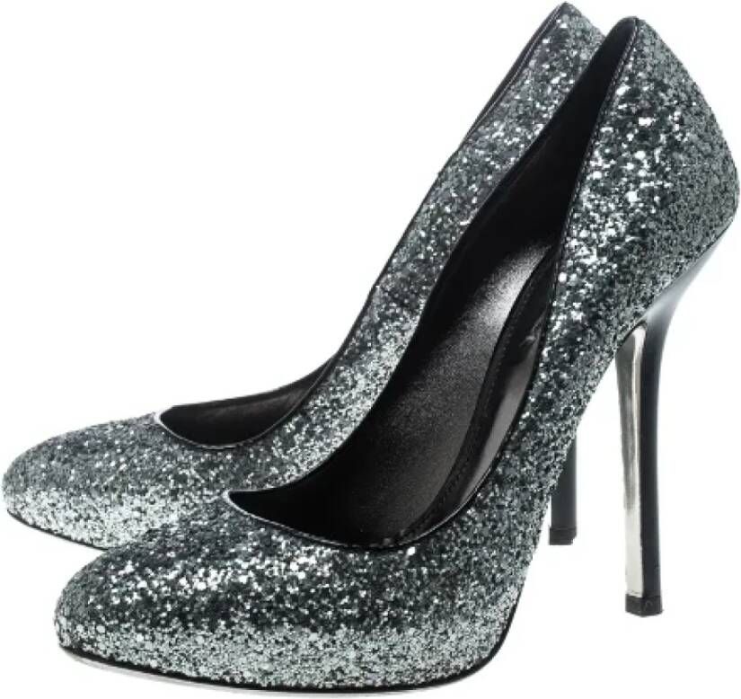 Miu Pre-owned Fabric heels Gray Dames