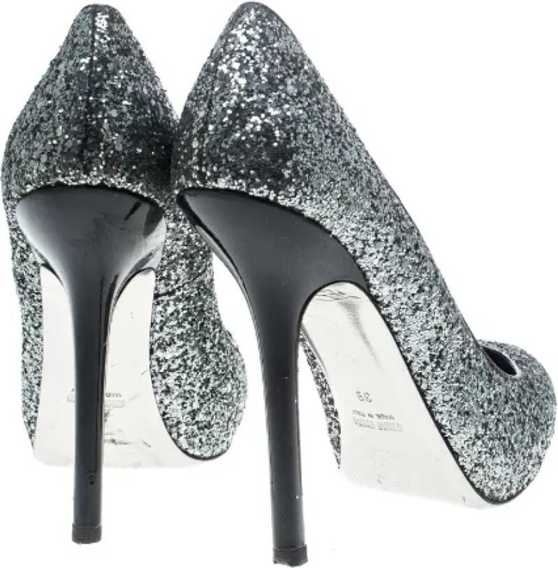 Miu Pre-owned Fabric heels Gray Dames