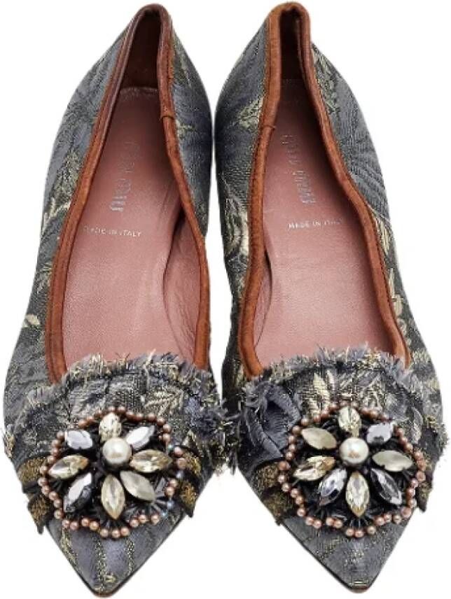 Miu Pre-owned Fabric heels Gray Dames