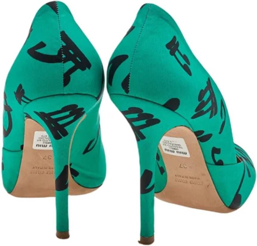 Miu Pre-owned Fabric heels Green Dames