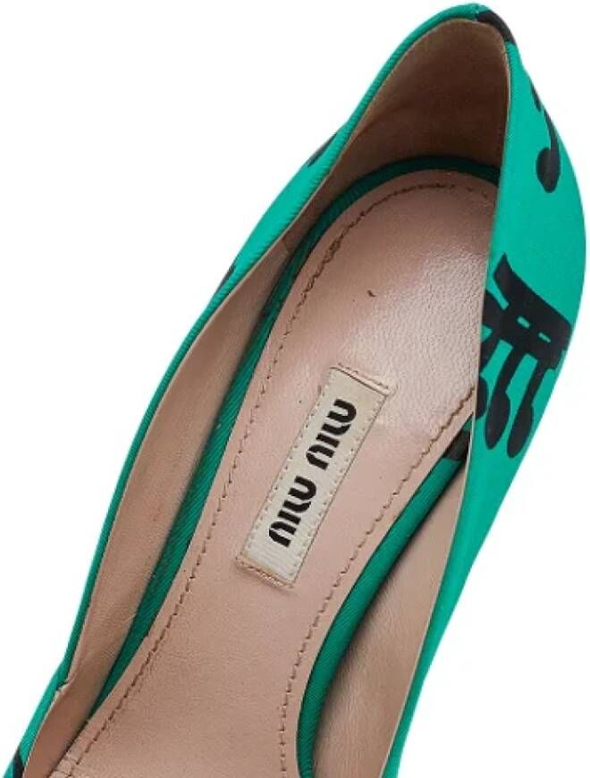 Miu Pre-owned Fabric heels Green Dames