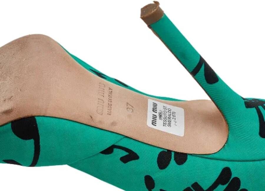 Miu Pre-owned Fabric heels Green Dames