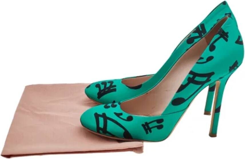 Miu Pre-owned Fabric heels Green Dames